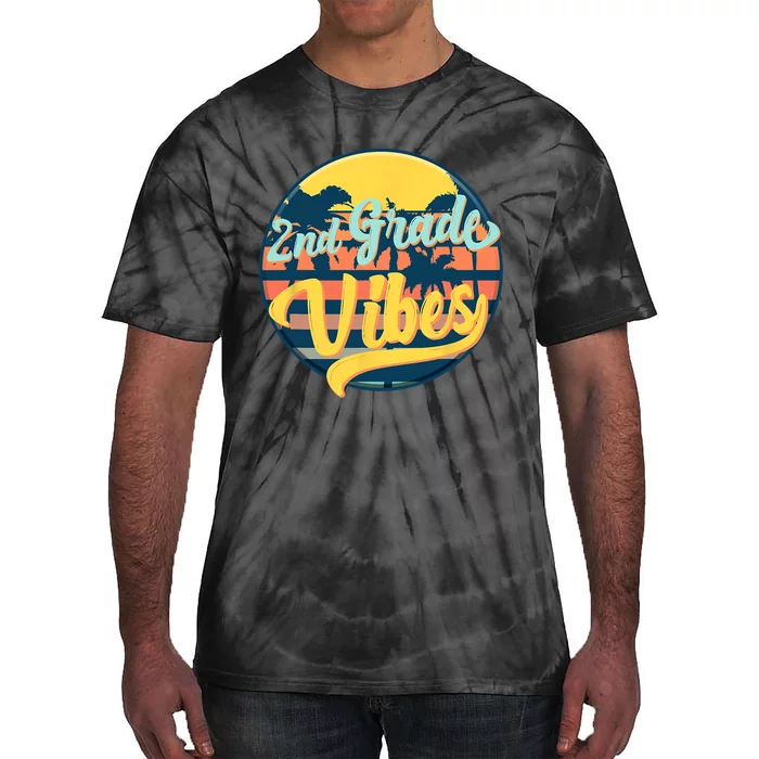 Second Grade Vibes Team 2nd Grade Teacher Or Student Retro Tie-Dye T-Shirt