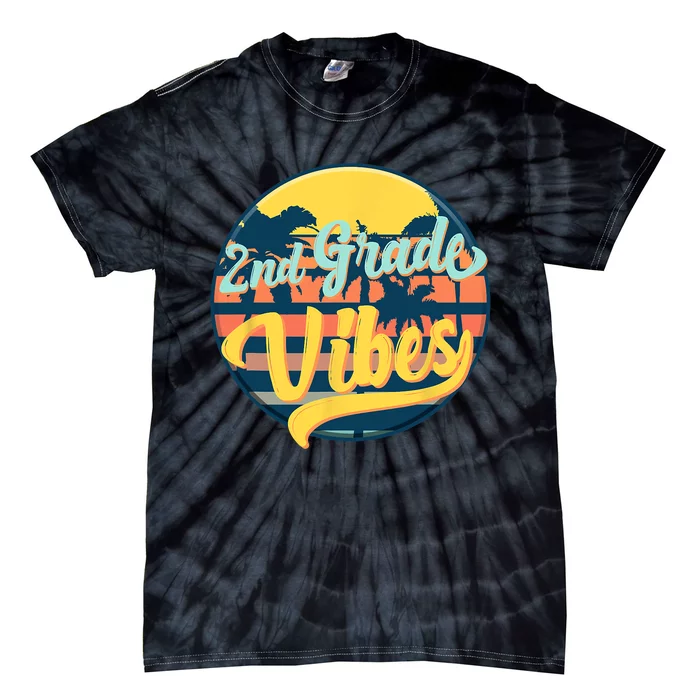 Second Grade Vibes Team 2nd Grade Teacher Or Student Retro Tie-Dye T-Shirt