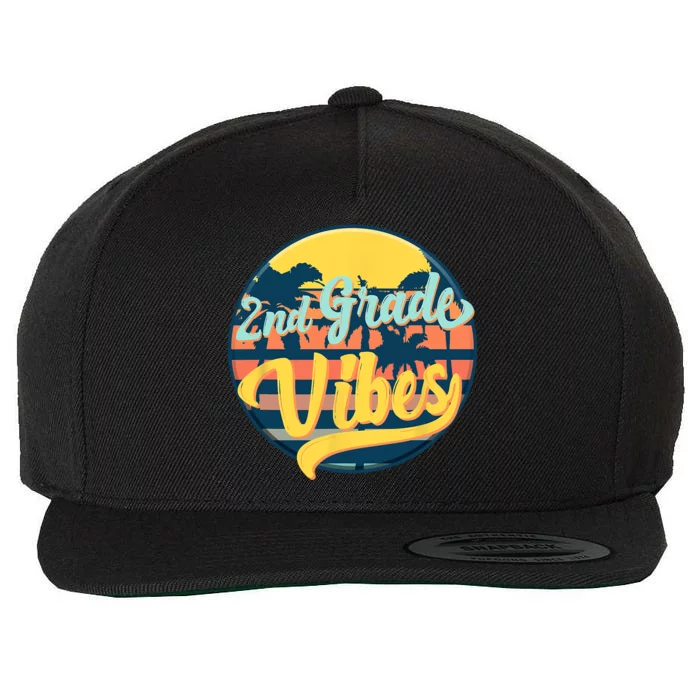 Second Grade Vibes Team 2nd Grade Teacher Or Student Retro Wool Snapback Cap