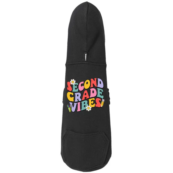 Second Grade Vibes Back To School 2nd Grade Team 1st Day Doggie 3-End Fleece Hoodie