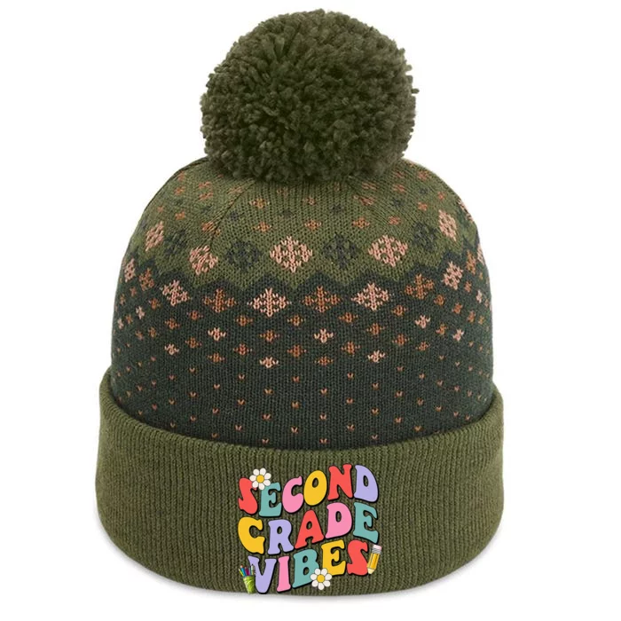 Second Grade Vibes Back To School 2nd Grade Team 1st Day The Baniff Cuffed Pom Beanie