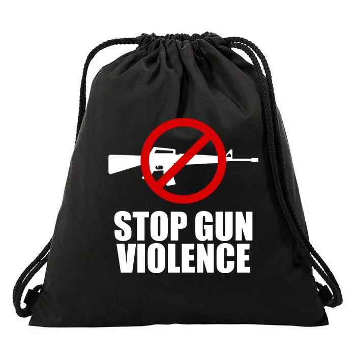 Stop Gun Violence Anti Guns Drawstring Bag