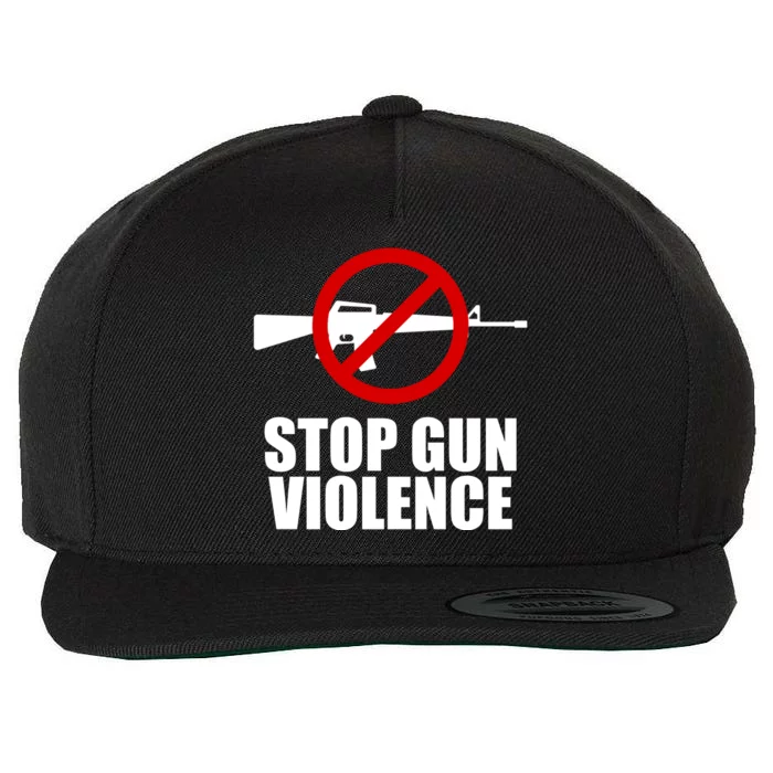 Stop Gun Violence Anti Guns Wool Snapback Cap