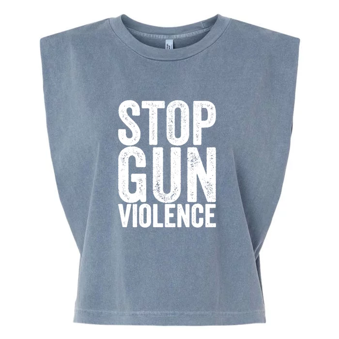 Stop Gun Violence Vintage Garment-Dyed Women's Muscle Tee