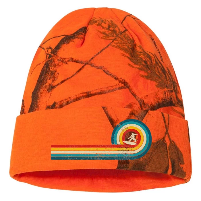 Surfer Gift Vintage Wave Retro Surfing Surf Beach Kati - 12in Camo Beanie