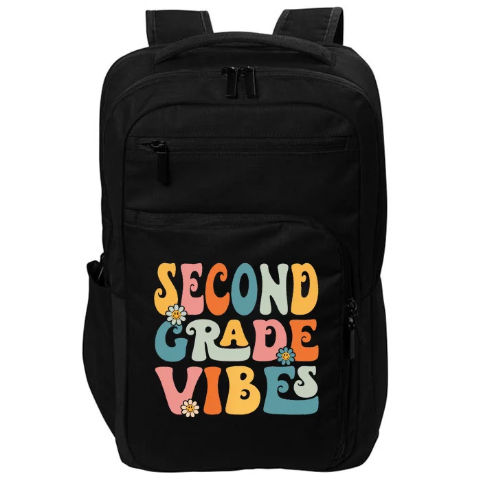 Second Grade Vibes Hello 2nd Grade Team Retro Back To School Impact Tech Backpack