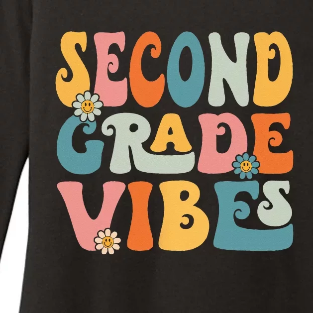 Second Grade Vibes Hello 2nd Grade Team Retro Back To School Womens CVC Long Sleeve Shirt