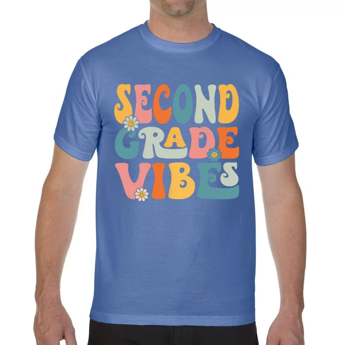 Second Grade Vibes Hello 2nd Grade Team Retro Back To School Comfort Colors T-Shirt