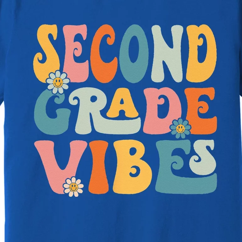 Second Grade Vibes Hello 2nd Grade Team Retro Back To School Premium T-Shirt