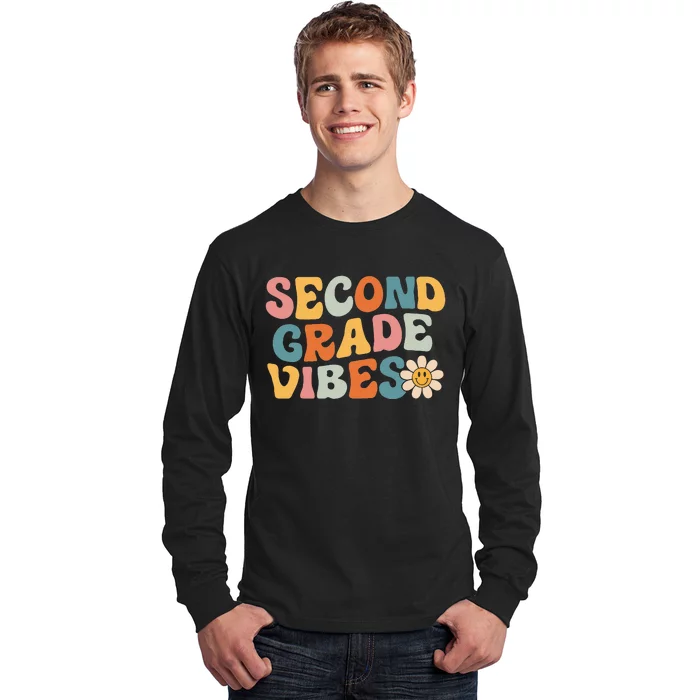 Second Grade Vibes 2nd Grade Team Retro 1st Day Of School Long Sleeve Shirt