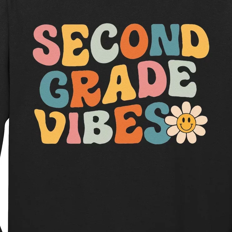 Second Grade Vibes 2nd Grade Team Retro 1st Day Of School Long Sleeve Shirt