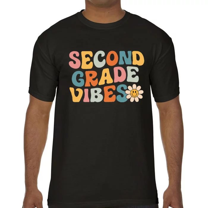 Second Grade Vibes 2nd Grade Team Retro 1st Day Of School Comfort Colors T-Shirt