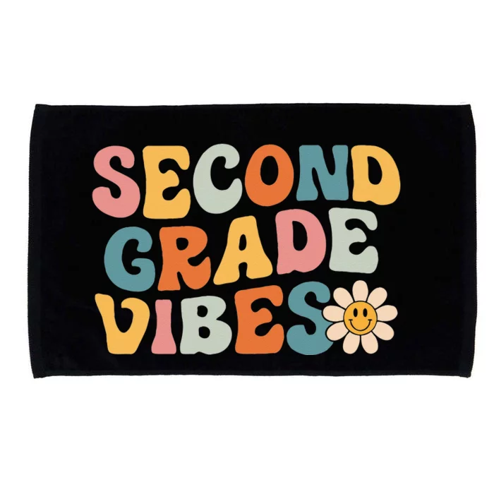 Second Grade Vibes 2nd Grade Team Retro 1st Day Of School Microfiber Hand Towel