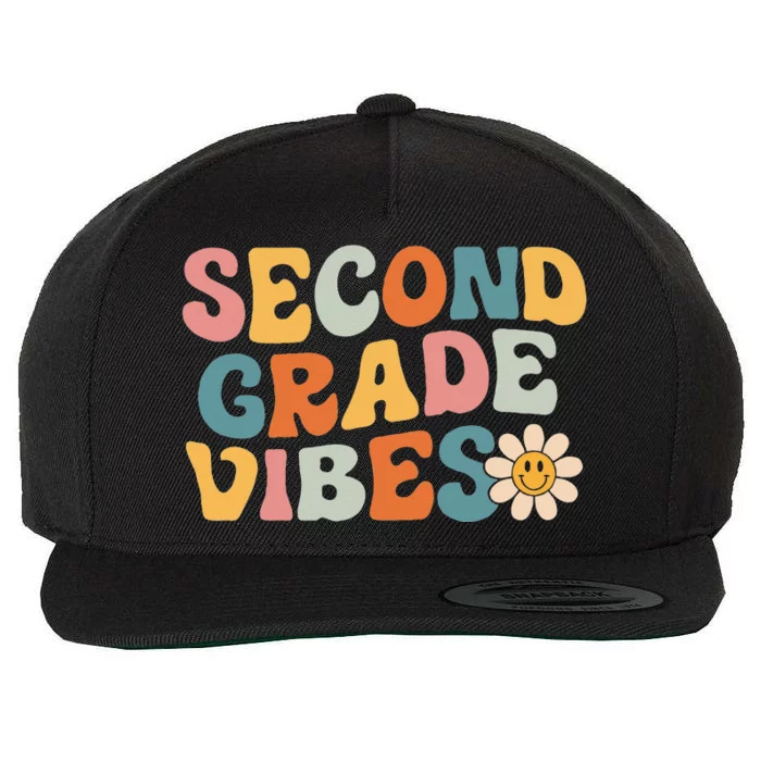 Second Grade Vibes 2nd Grade Team Retro 1st Day Of School Wool Snapback Cap