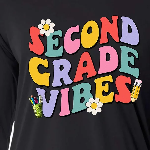 Second Grade Vibes Back To School 2nd Grade Team 1st Day Cooling Performance Long Sleeve Crew