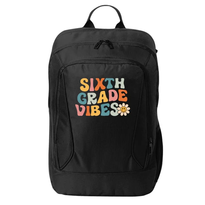 Sixth Grade Vibes 6th Grade Team Retro 1st Day Of School City Backpack