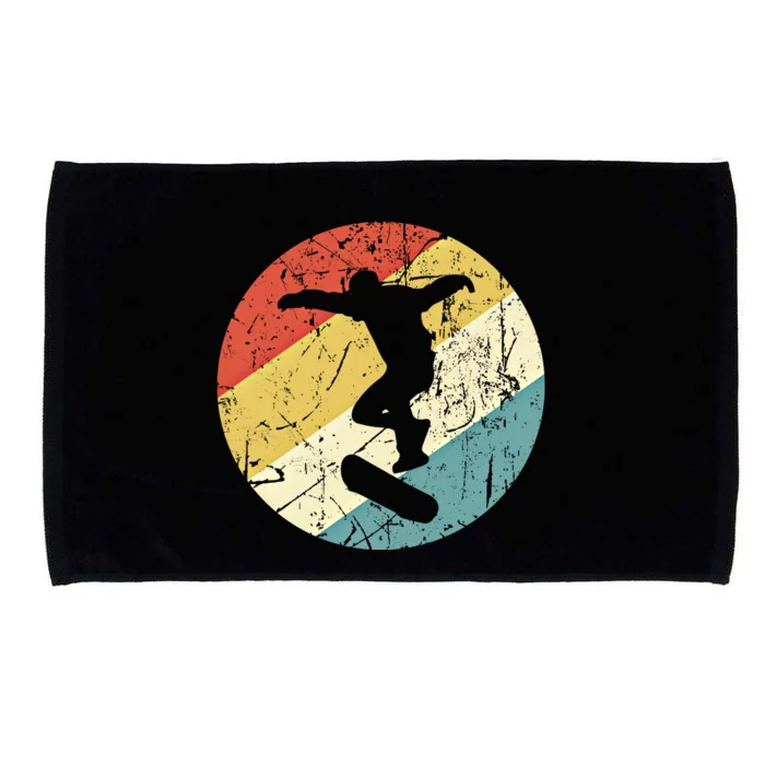 Skateboarding Gift Vintage Retro Skateboarder Gift Microfiber Hand Towel