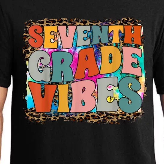 Seventh Grade Vibes 7th Grade Team Retro 1st Day Of School Pajama Set