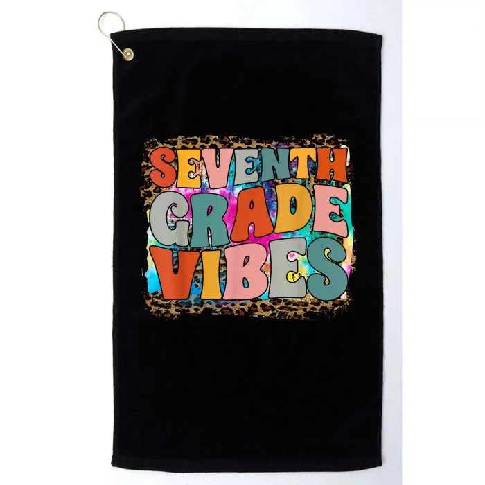 Seventh Grade Vibes 7th Grade Team Retro 1st Day Of School Platinum Collection Golf Towel