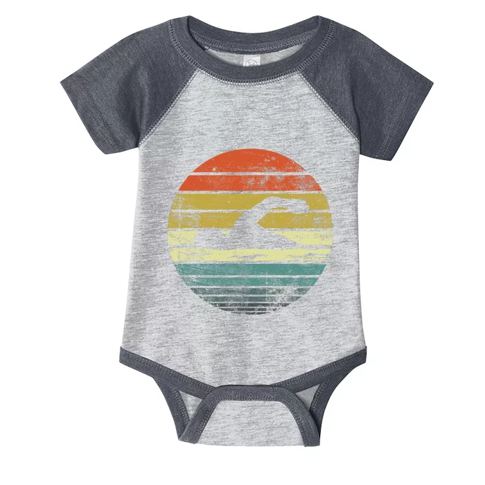 Swimmer Gifts Vintage Sunset Swim Coach Infant Baby Jersey Bodysuit