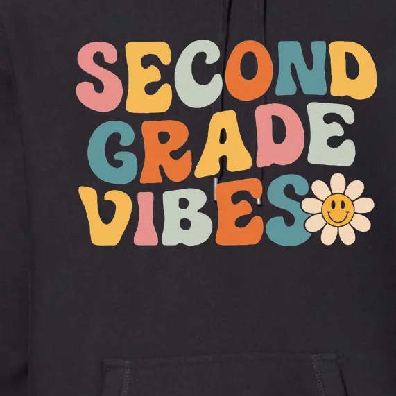 Second Grade Vibes 2nd Grade Team Retro 1st Day Of School Premium Hoodie