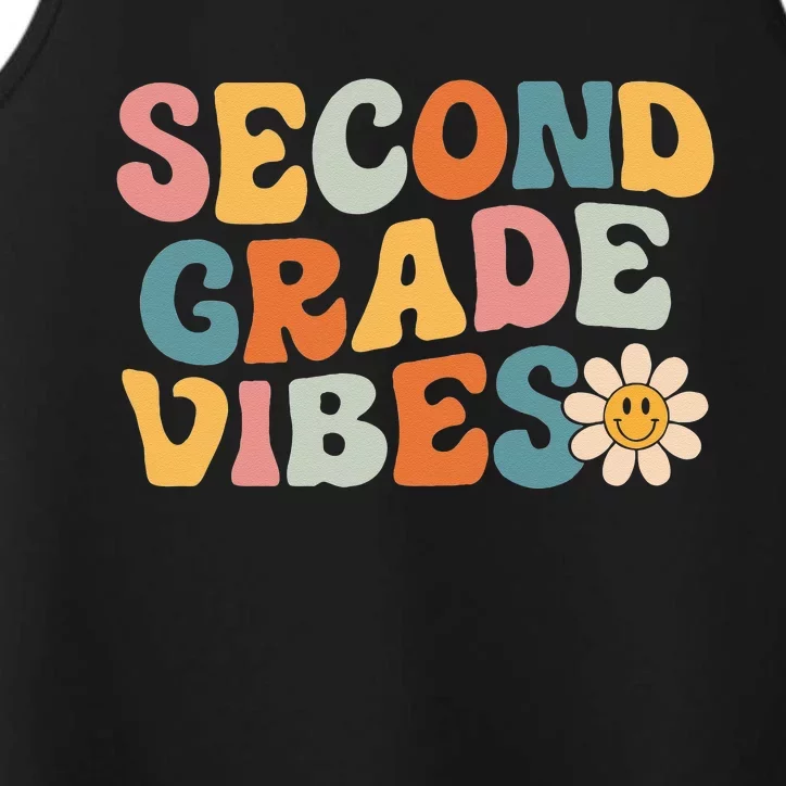 Second Grade Vibes 2nd Grade Team Retro 1st Day Of School Performance Tank