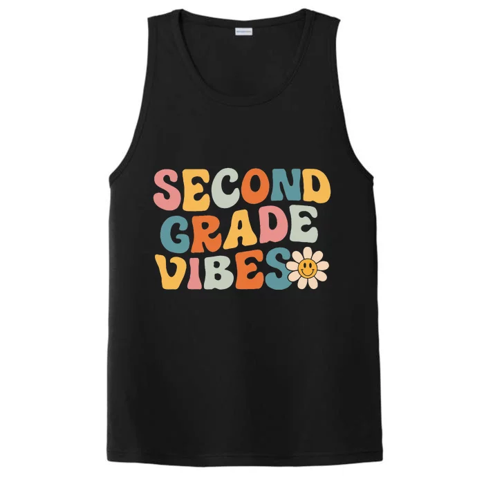 Second Grade Vibes 2nd Grade Team Retro 1st Day Of School Performance Tank