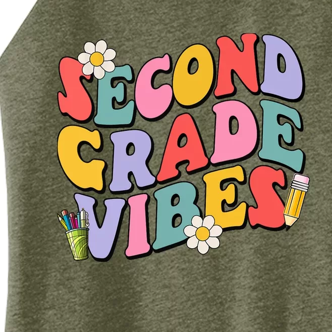 Second Grade Vibes Back To School 2nd Grade Team 1st Day Women’s Perfect Tri Rocker Tank