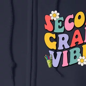 Second Grade Vibes Back To School 2nd Grade Team 1st Day Full Zip Hoodie