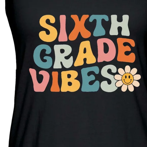 Sixth Grade Vibes 6th Grade Team Retro 1st Day Of School Ladies Essential Flowy Tank