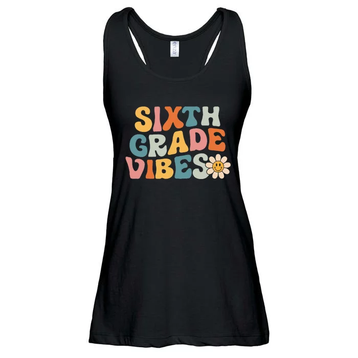 Sixth Grade Vibes 6th Grade Team Retro 1st Day Of School Ladies Essential Flowy Tank