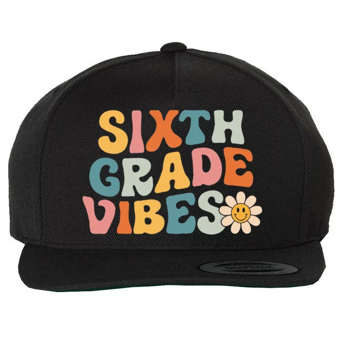 Sixth Grade Vibes 6th Grade Team Retro 1st Day Of School Wool Snapback Cap