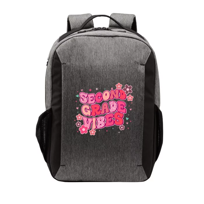 Second Grade Vibes 2Nd Grade Team Retro Valentines Day Gift Vector Backpack