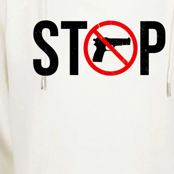 Stop Gun Violence Anti Guns Womens Funnel Neck Pullover Hood