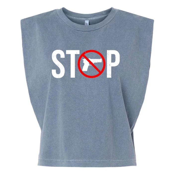 Stop Gun Violence Anti Guns Garment-Dyed Women's Muscle Tee