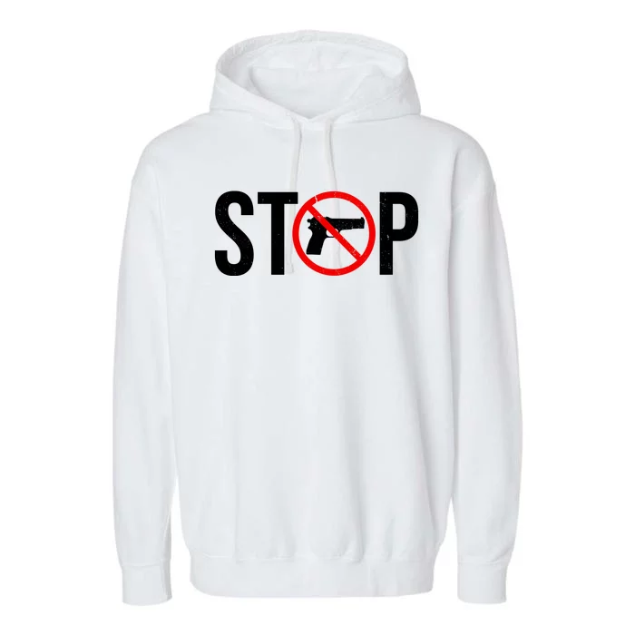 Stop Gun Violence Anti Guns Garment-Dyed Fleece Hoodie