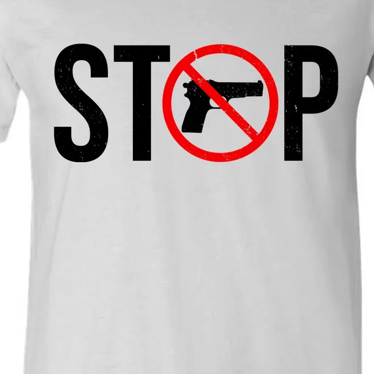 Stop Gun Violence Anti Guns V-Neck T-Shirt