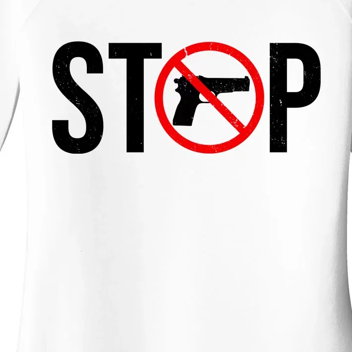 Stop Gun Violence Anti Guns Women's Perfect Tri Tunic Long Sleeve Shirt