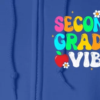 Second Grade Vibes 2Nd Grade Back To School Teacher Gift Full Zip Hoodie