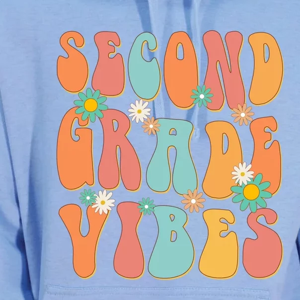 Second Grade Vibes 2Nd Grade Teacher Back To School Groovy Meaningful Gift Unisex Surf Hoodie