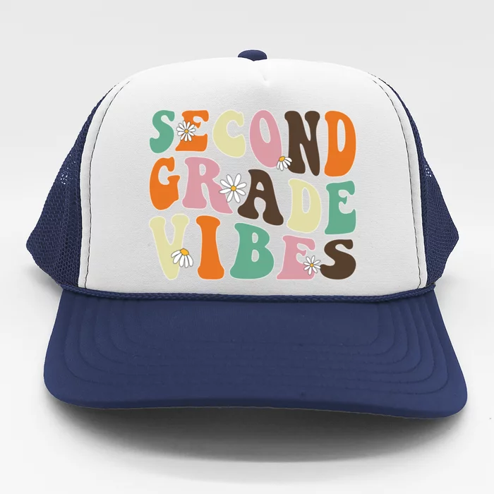 Second Grade Vibes 2Nd Grade Team Teacher Student School Gift Trucker Hat