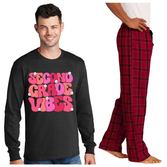 Second Grade Vibes Back To School 2Nd Grade Vibes 1St Day Gift Long Sleeve Pajama Set