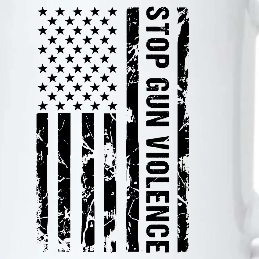 Stop Gun Violence Gun Awareness American Flag Black Color Changing Mug