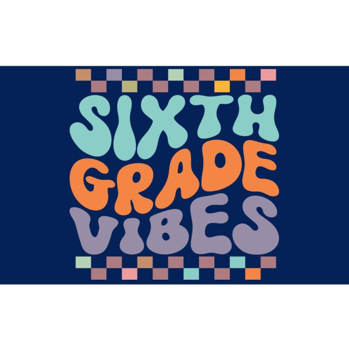 Sixth Grade Vibes Retro Groovy 6th Grade Back To School Gift Bumper Sticker