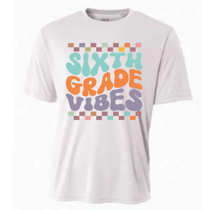 Sixth Grade Vibes Retro Groovy 6th Grade Back To School Gift Cooling Performance Crew T-Shirt