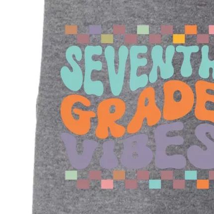 Seventh Grade Vibes Retro Groovy 7th Grade Back To School Gift Doggie 3-End Fleece Hoodie