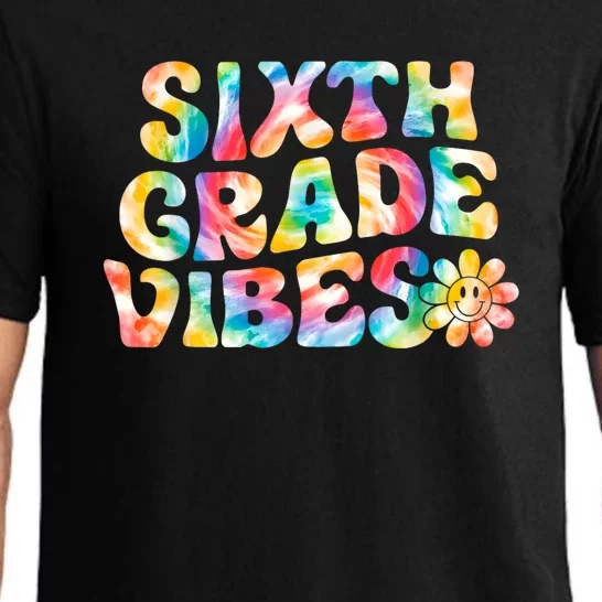 Sixth Grade Vibes 6th Grade Team Retro Back To School Pajama Set