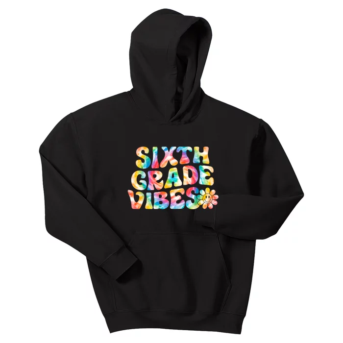 Sixth Grade Vibes 6th Grade Team Retro Back To School Kids Hoodie