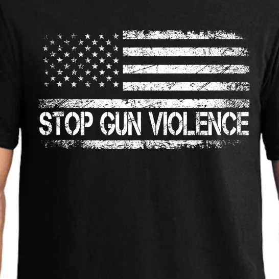 Stop Gun Violence End Gun Violence America Flag Pajama Set