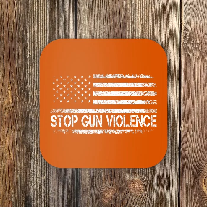 Stop Gun Violence End Gun Violence America Flag Coaster